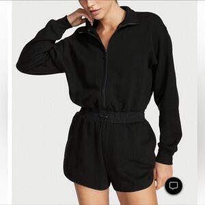 Black Zip-Up Romper